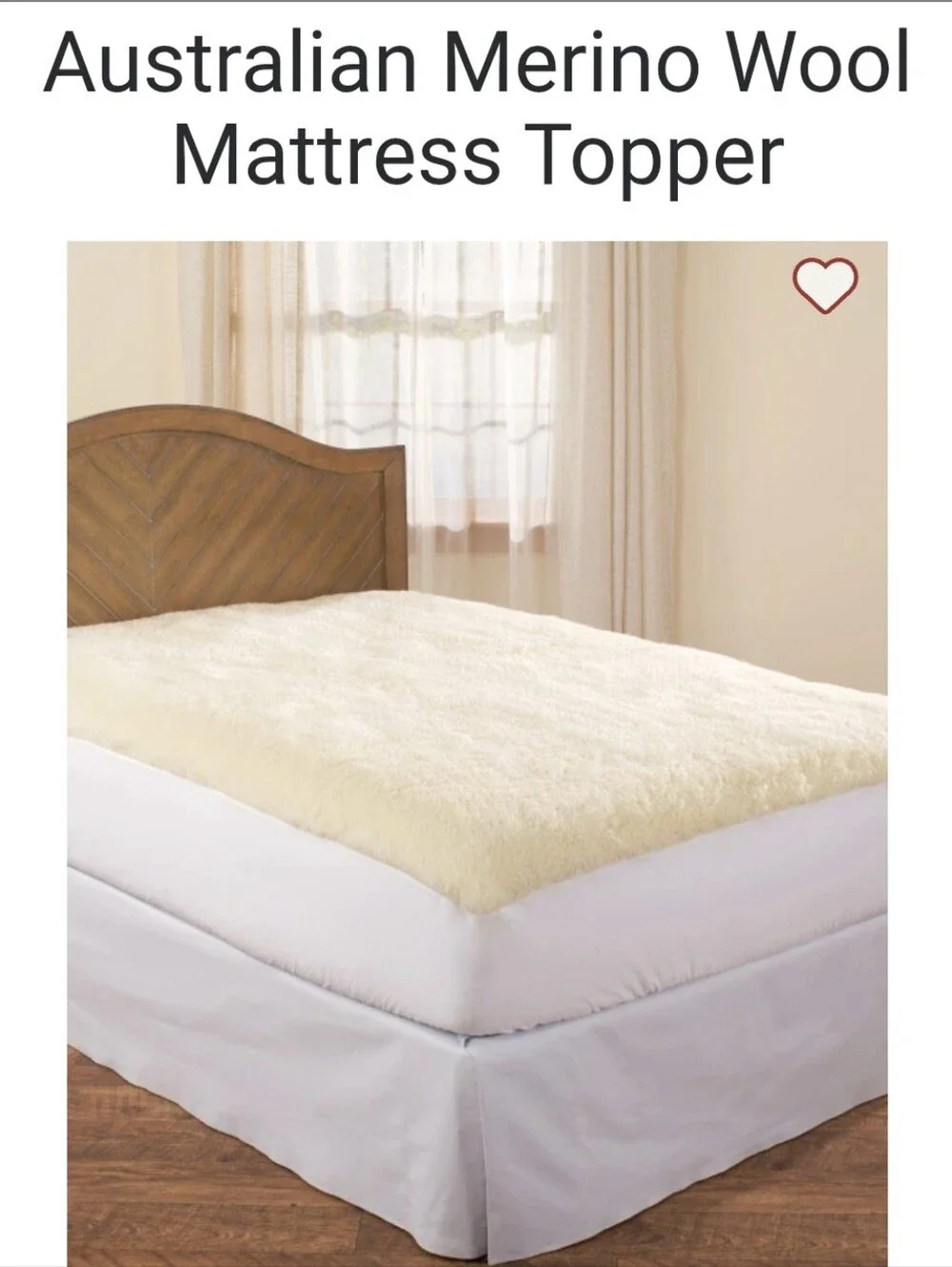 100% Wool Mattress Pad